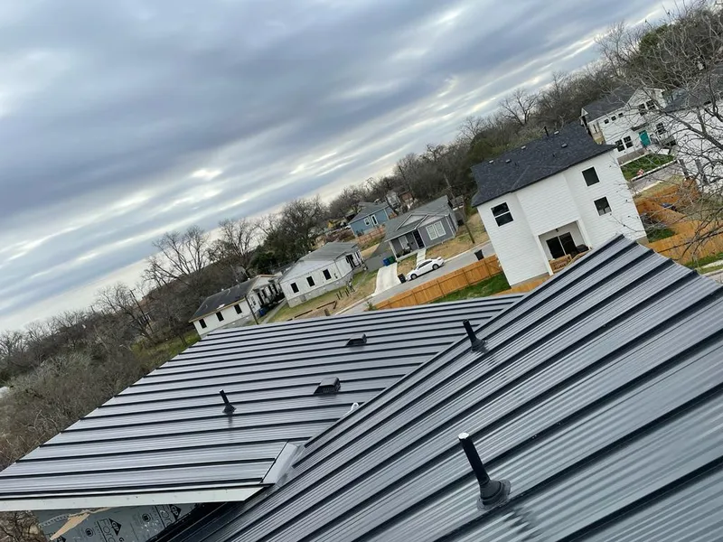 Standing seam metal roof panels with vents for Skylight Repair in Truckee